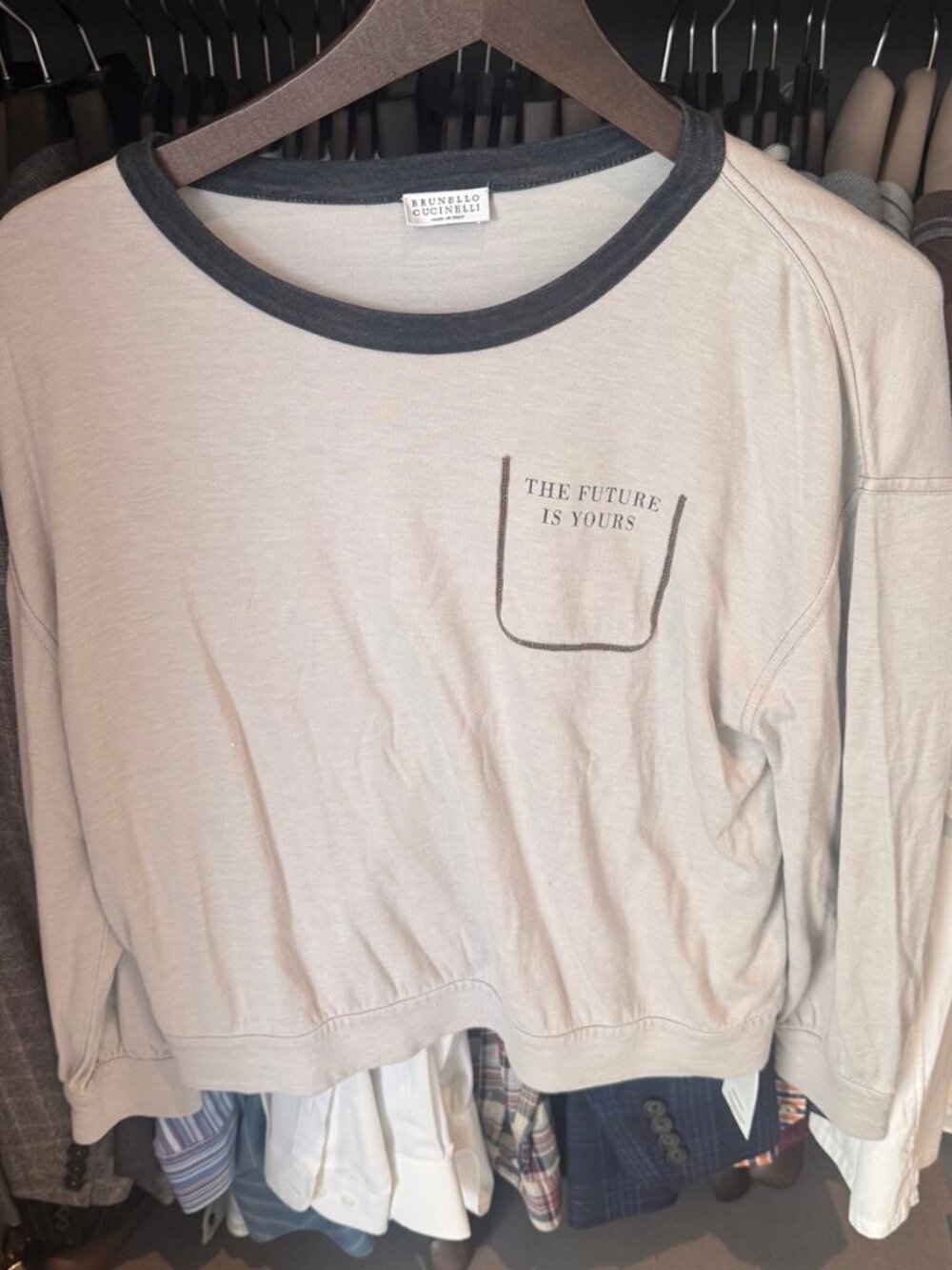 Brunello Cucinelli Women's 'The Future Is Yours' Sweatshirt – XS Made in Italy
